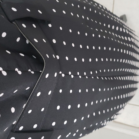 Voir Voir Black/White Sleeveless Belted Polka-dot Dress SIZE 12 - Picture 6 of 8